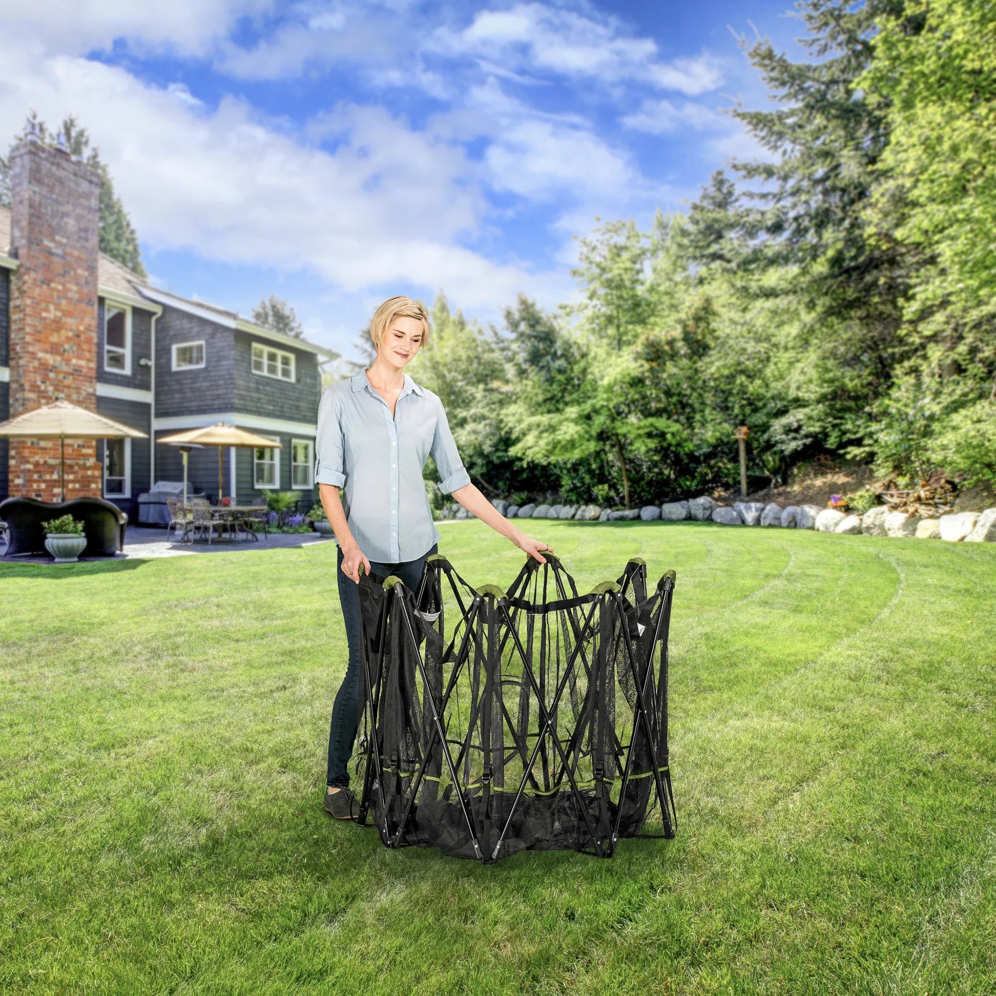 Portable Pet Pen with Canopy
