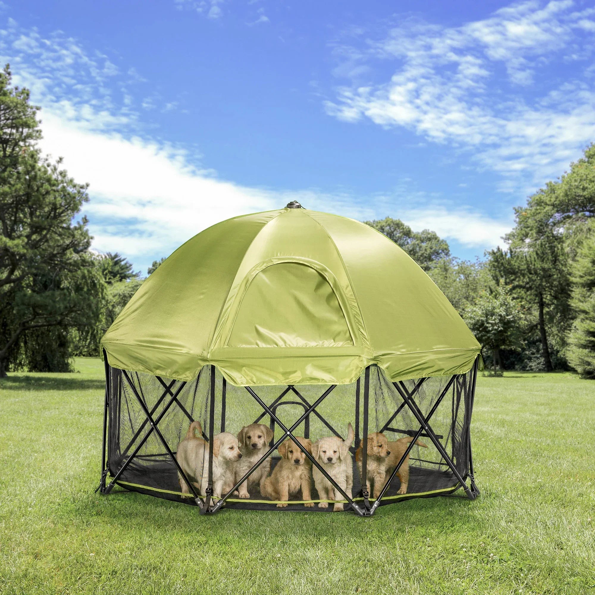Portable Pet Pen with Canopy