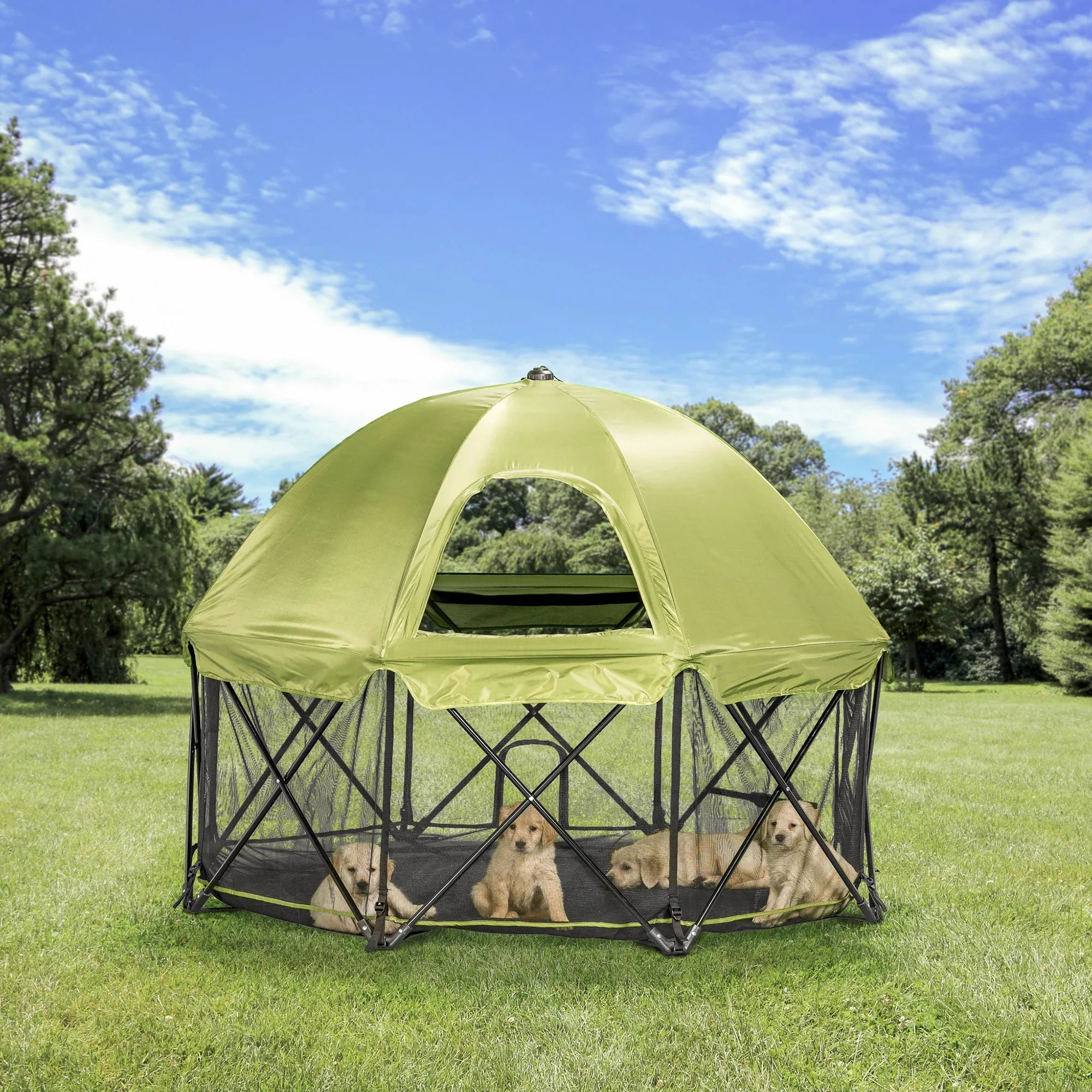 Portable Pet Pen with Canopy