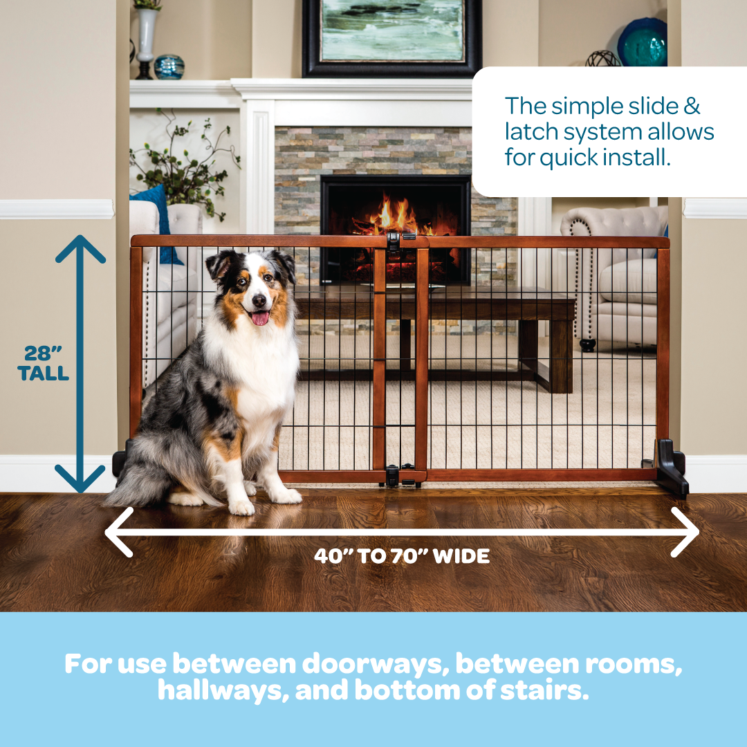 Design Paw Extra Tall Extra Wide Freestanding Pet Gate